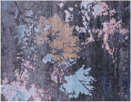 Wool & Silk Abstract Handmade Rug - Manhattan Rugs