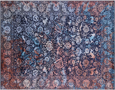 Persian Hunting Scene Handmade Wool & Silk Rug - Manhattan Rugs