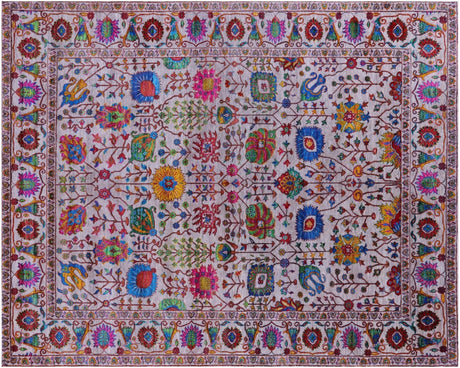 Wool & Silk Persian Tabriz Hand Knotted Rug - Manhattan Rugs
