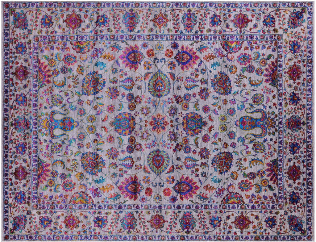 Persian Tabriz Hand Knotted Wool & Silk Rug - Manhattan Rugs