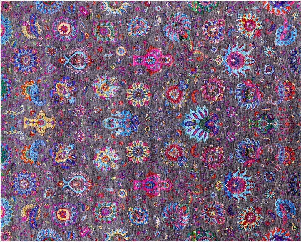 Persian Tabriz Hand-Knotted Wool & Silk Rug - Manhattan Rugs