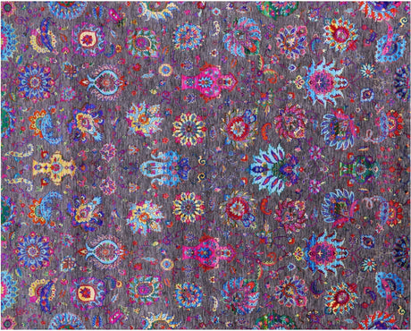 Persian Tabriz Hand-Knotted Wool & Silk Rug - Manhattan Rugs