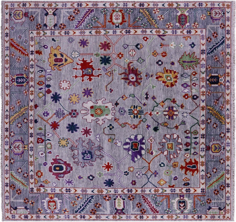 Square Turkish Oushak Hand-Knotted Wool Rug - Manhattan Rugs