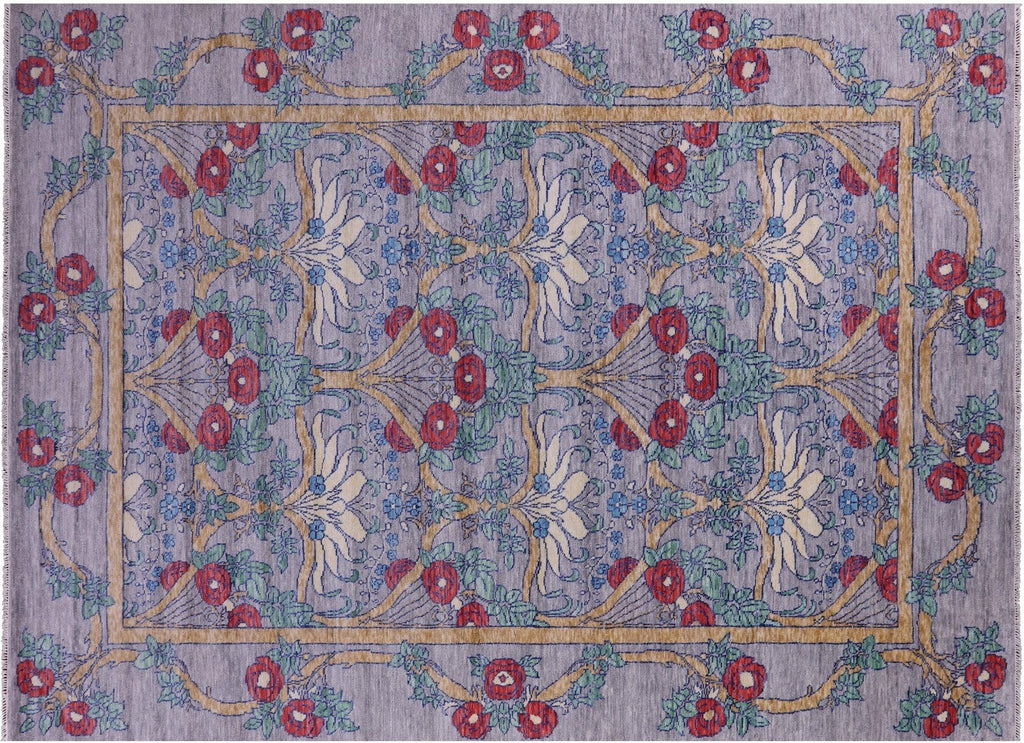 Hand Knotted William Morris Wool Rug - Manhattan Rugs