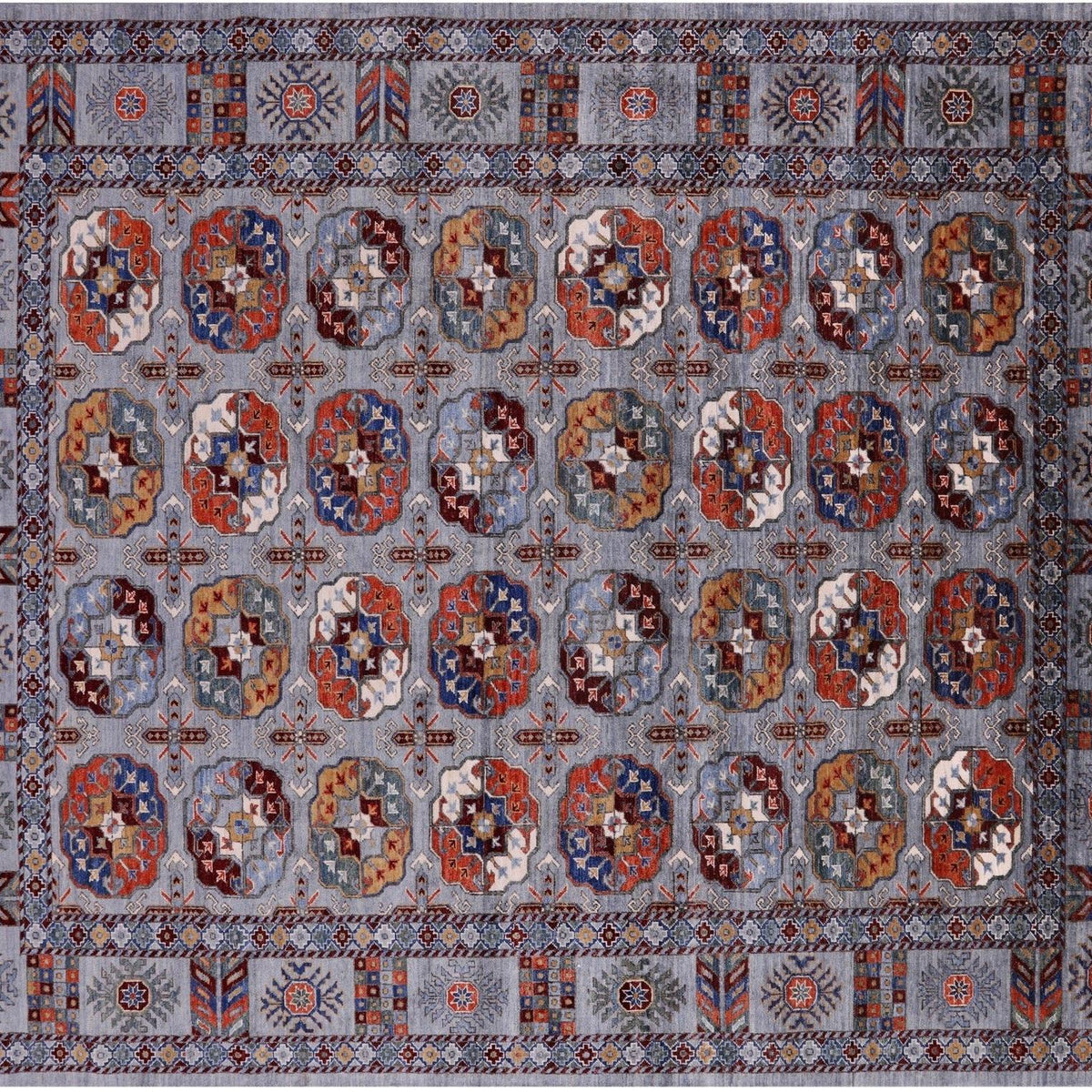 Super Turkmen Ersari Handmade Wool Rug 8' 1