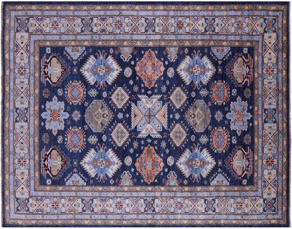 Geometric Super Kazak Hand-Knotted Wool Rug - Manhattan Rugs