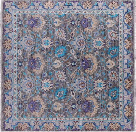 Square Handmade William Morris Wool Rug - Manhattan Rugs