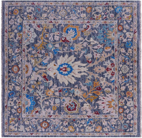 Square Turkish Oushak Hand Knotted Wool Rug - Manhattan Rugs