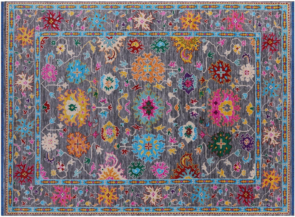 Turkish Oushak Hand-Knotted Wool Rug - Manhattan Rugs