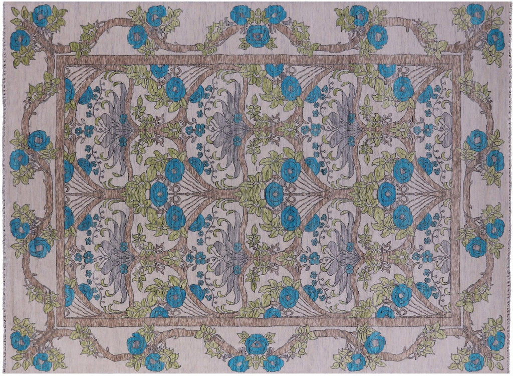Hand Knotted William Morris Wool Rug - Manhattan Rugs
