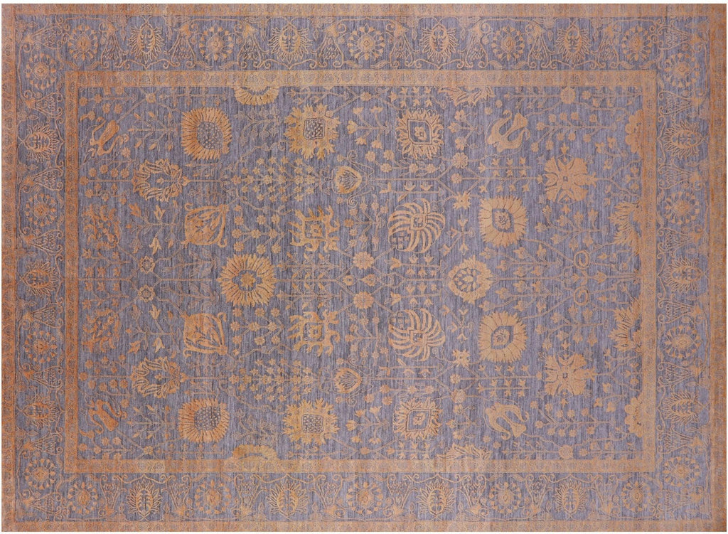 Persian Tabriz Hand Knotted Wool & Silk Rug - Manhattan Rugs