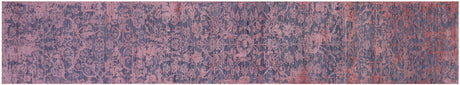 Runner Modern Hand-Knotted Wool & Silk Rug - Manhattan Rugs