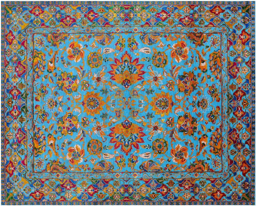 Wool & Silk Persian Tabriz Handmade Rug - Manhattan Rugs