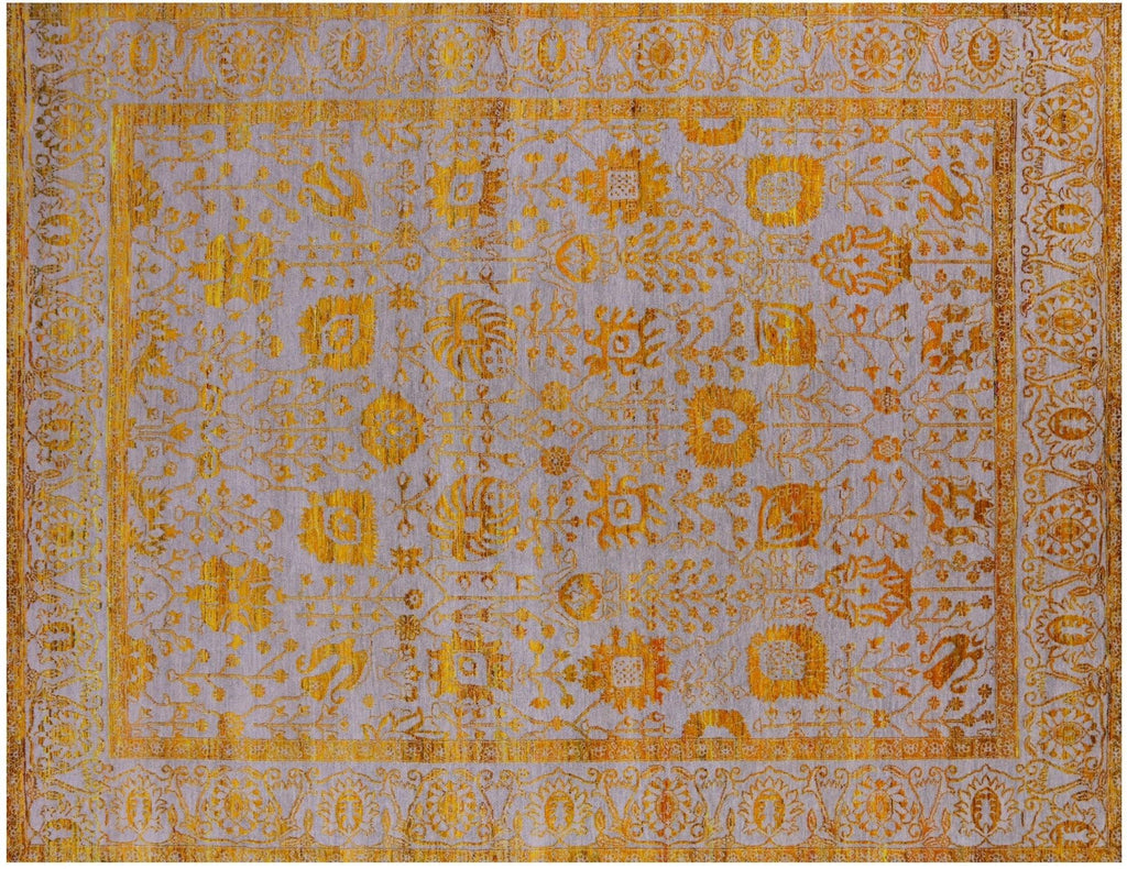 Persian Tabriz Hand-Knotted Wool & Silk Rug - Manhattan Rugs