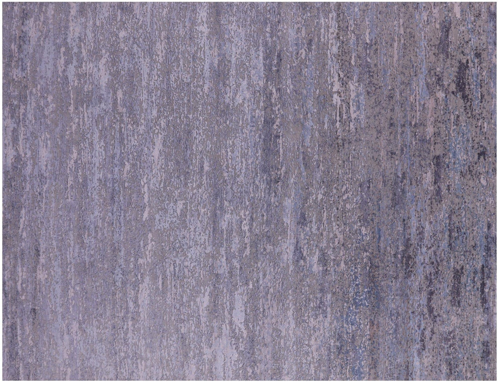 Abstract Wool & Silk Hand Knotted Rug - Manhattan Rugs