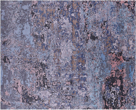 Abstract Wool & Silk Handmade Rug - Manhattan Rugs