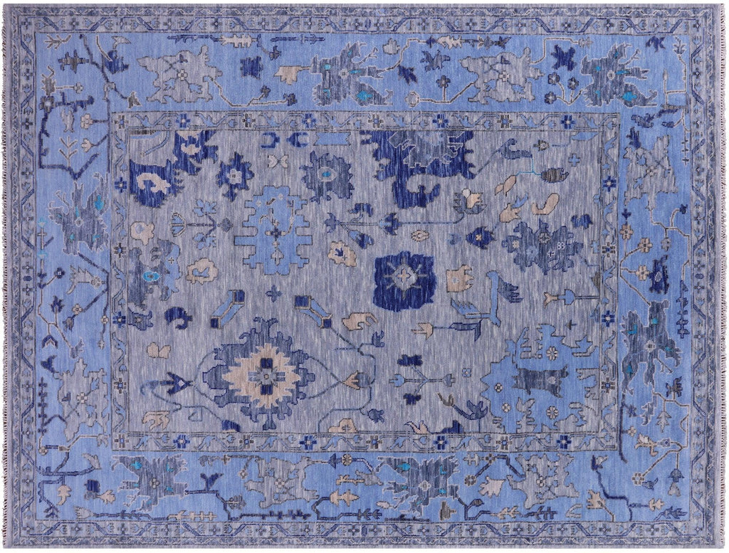 Turkish Oushak Hand-Knotted Wool Rug - Manhattan Rugs