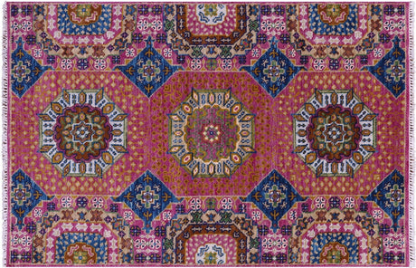Geometric Mamluk Hand-Knotted Wool Rug - Manhattan Rugs