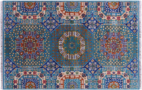 Mamluk Geometric Hand-Knotted Wool Rug - Manhattan Rugs