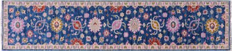 Runner Turkish Oushak Hand Knotted Wool Rug - Manhattan Rugs