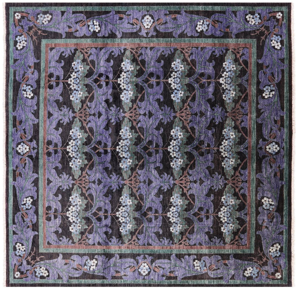 Square William Morris Hand Knotted Area Rug - Manhattan Rugs
