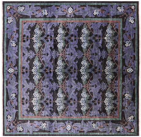 Square William Morris Hand Knotted Area Rug - Manhattan Rugs