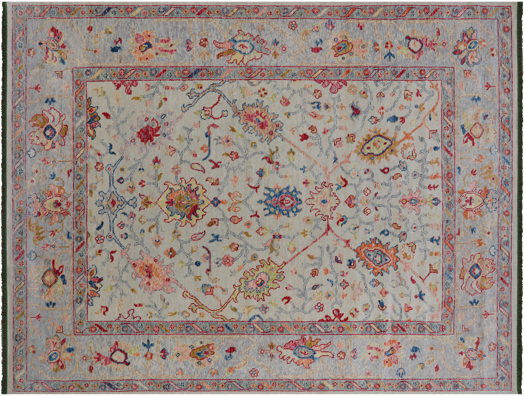 SUPER SALE 9' 3" X 12' 3" Turkish Angora Oushak Handmade Wool Rug - Q16075