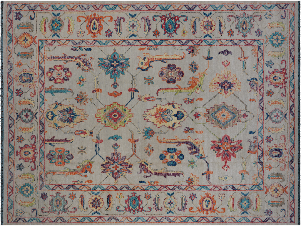 SUPER SALE 10' 4" X 13' 10" Turkish Angora Oushak Handmade Wool Rug - Q16105