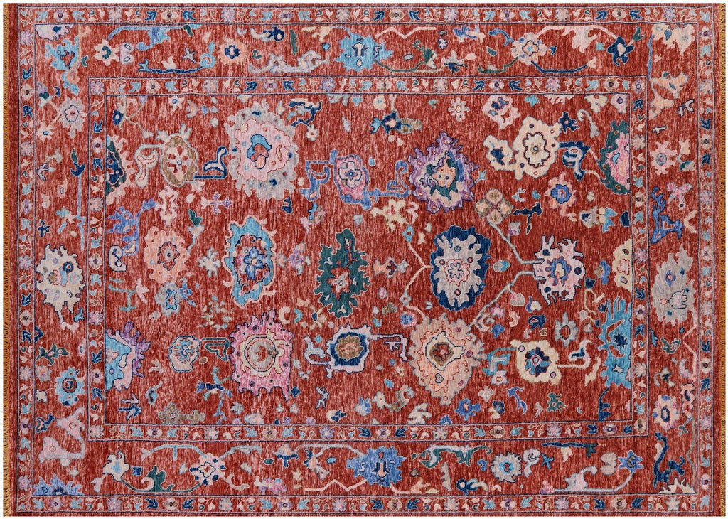 Hand Knotted Turkish Oushak Wool Rug - Manhattan Rugs