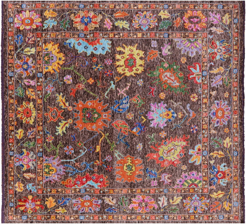 Square Turkish Oushak Handmade Wool Rug - Manhattan Rugs