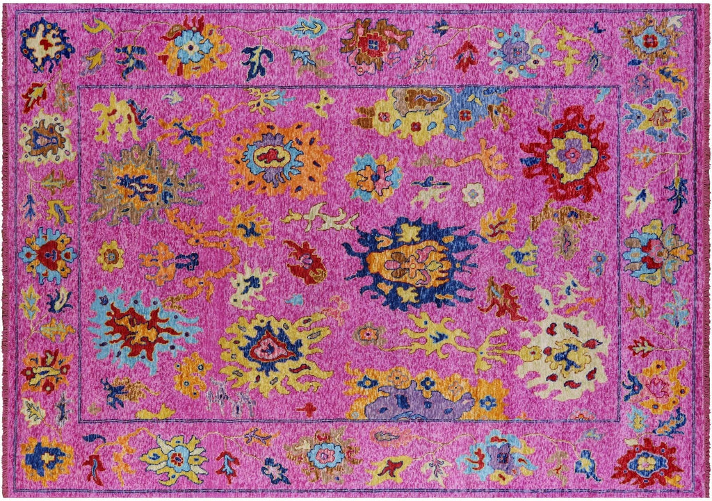 Turkish Oushak Handmade Wool Rug - Manhattan Rugs