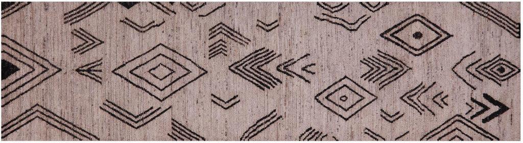 Runner Moroccan Wool On Wool Handmade Rug - Manhattan Rugs