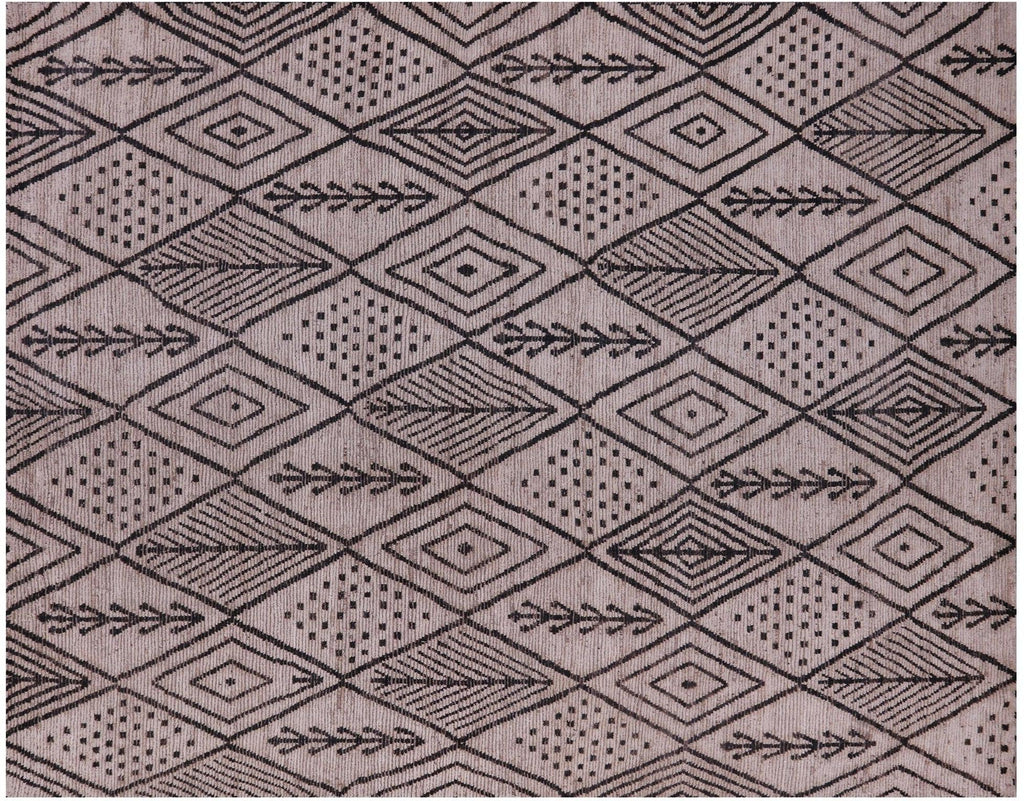 Moroccan Wool On Wool Hand Knotted Rug - Manhattan Rugs