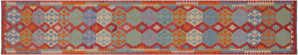 Reversible Kilim Flat Weave Wool On Wool Runner Rug - Manhattan Rugs