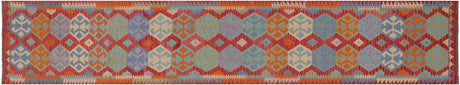 Reversible Kilim Flat Weave Wool On Wool Runner Rug - Manhattan Rugs