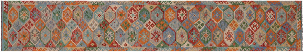 Runner Reversible Kilim Flat Weave Wool On Wool Rug - Manhattan Rugs