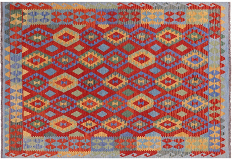 Kilim Flat Weave Wool On Wool Reversible Rug - Manhattan Rugs