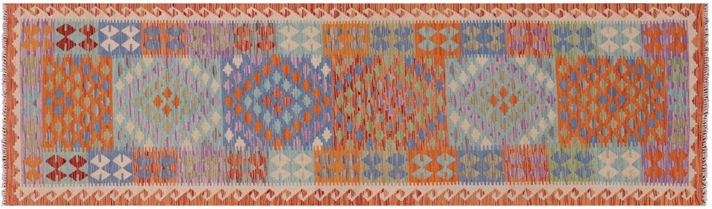 Kilim Flat Weave Reversible Wool On Wool Runner Rug - Manhattan Rugs
