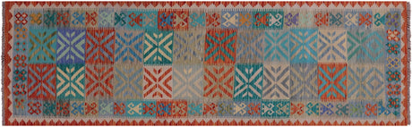 Kilim Flat Weave Reversible Wool On Wool Runner Rug - Manhattan Rugs