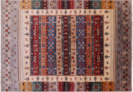 Hand Knotted Tribal Persian Gabbeh Wool Rug - Manhattan Rugs
