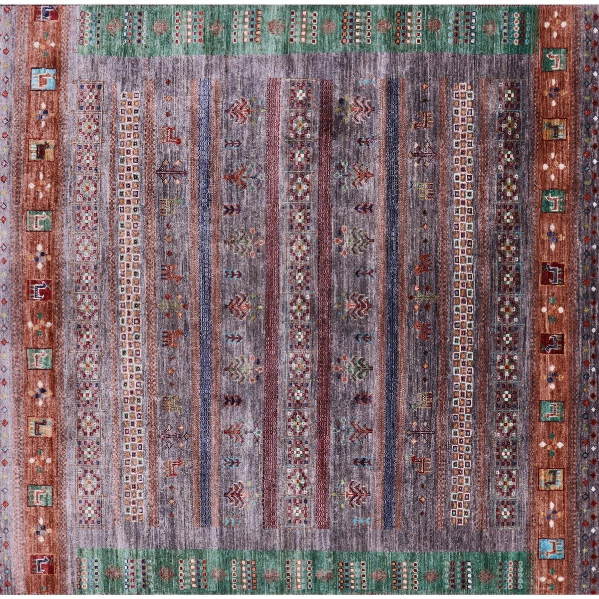 Tribal Persian Gabbeh Handmade Wool Rug 5' 0