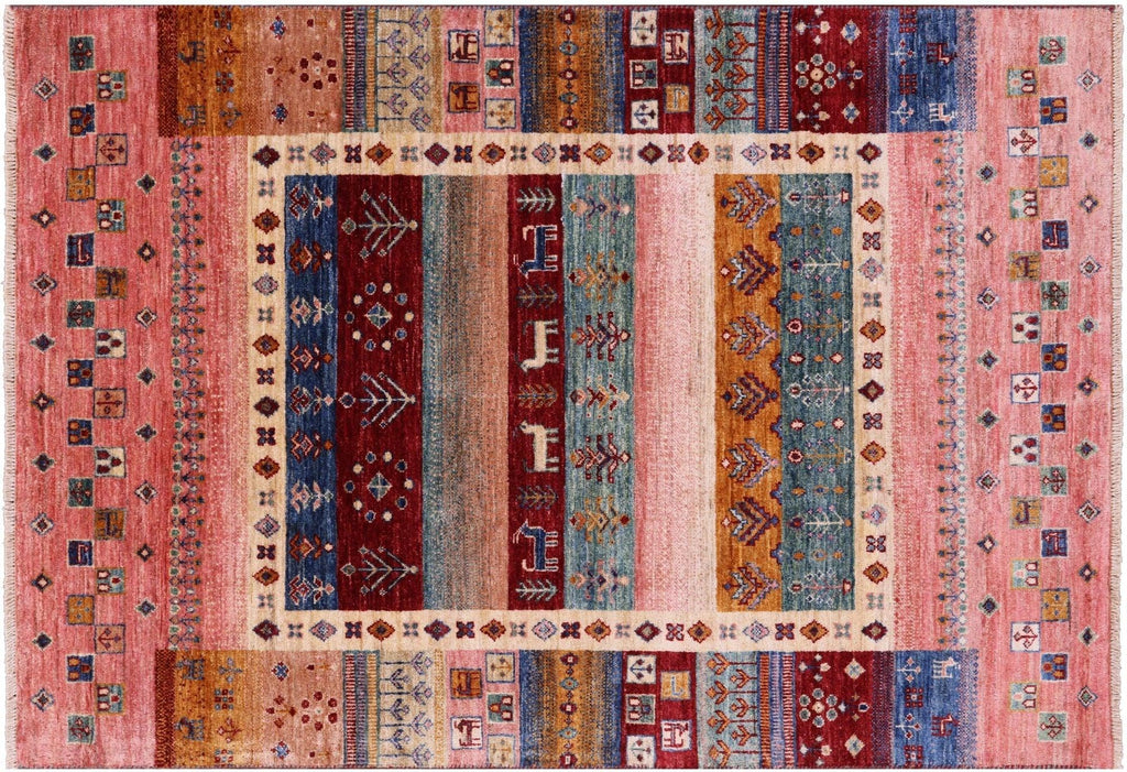 Tribal Persian Gabbeh Hand Knotted Wool Rug - Manhattan Rugs