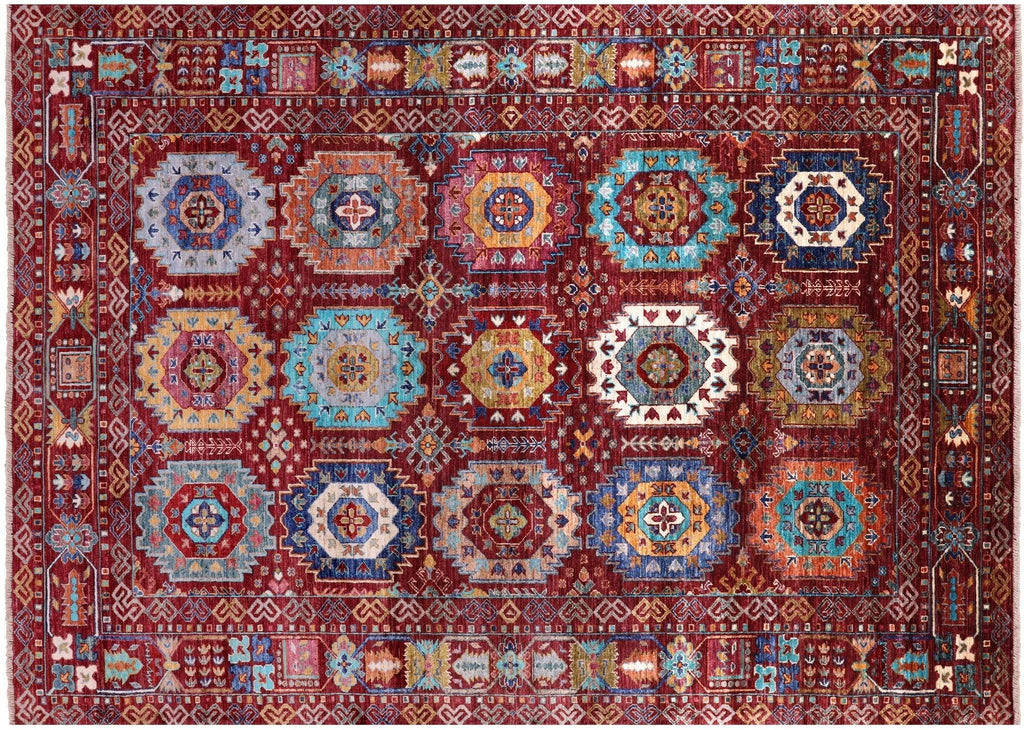 Hand-Knotted Fine Turkmen Ersari Wool Rug - Manhattan Rugs