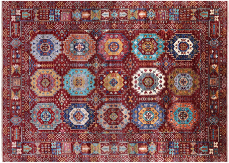 Hand-Knotted Fine Turkmen Ersari Wool Rug - Manhattan Rugs
