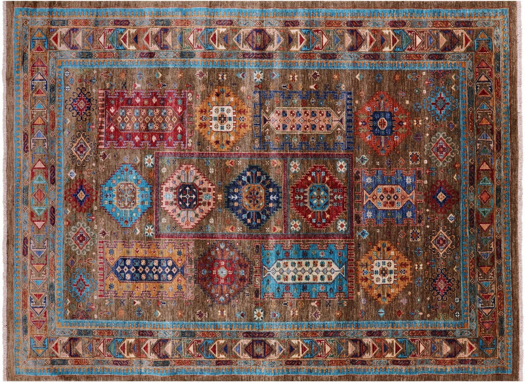 Hand Knotted Fine Turkmen Ersari Wool Rug - Manhattan Rugs