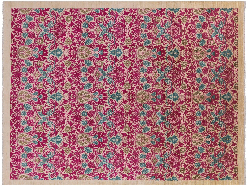 Hand Knotted William Morris Wool Rug - Manhattan Rugs