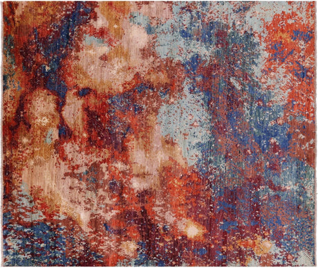 Modern Abstract Hand Knotted Wool Rug - Manhattan Rugs