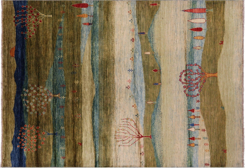 Tribal Persian Gabbeh Handmade Wool Rug - Manhattan Rugs