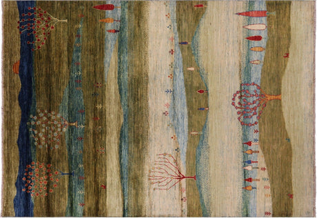 Tribal Persian Gabbeh Handmade Wool Rug - Manhattan Rugs