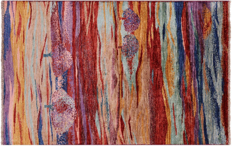 Persian Gabbeh Tribal Hand-Knotted Wool Rug - Manhattan Rugs